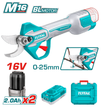 TIJERA LI-ION 16V CORTE 25MM BRUSHLESS 2X2.0AH MALETIN INDUSTRIAL