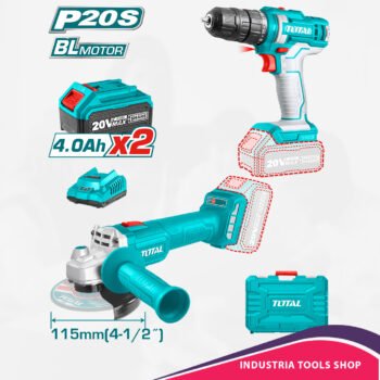 COMBO TALADRO + AMOLADORA P20S 2X4.0AH EN MALETIN INDUSTRIAL