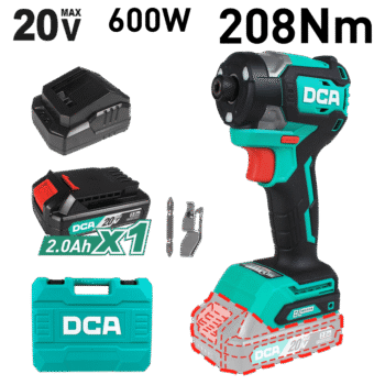 ATORNILLADOR DE IMPACTO COMP. 6.35 HEX 208N.M 20V BRUSHLESS 1X2.0AH