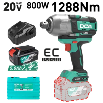 LLAVE DE IMPACTO 20V BRUSHLESS 3/4” 800W 1288/1700N.M M12-M33 2X5.0AH