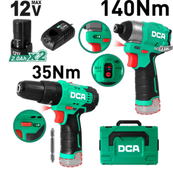 COMBO ATORNILLADOR 250W + TALADRO230W B:2.0AHX2