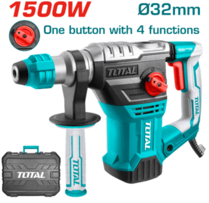 ROTOMARTILLO SDS+ 32MM 1500W 850RPM 4400BPM 5.5J 4FUNC MALETIN INDUSTRIAL