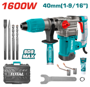 ROTOMARTILLO SDS-MAX 40MM 1600W 630RPM 3850BPM 10J MALETIN INDUSTRIAL